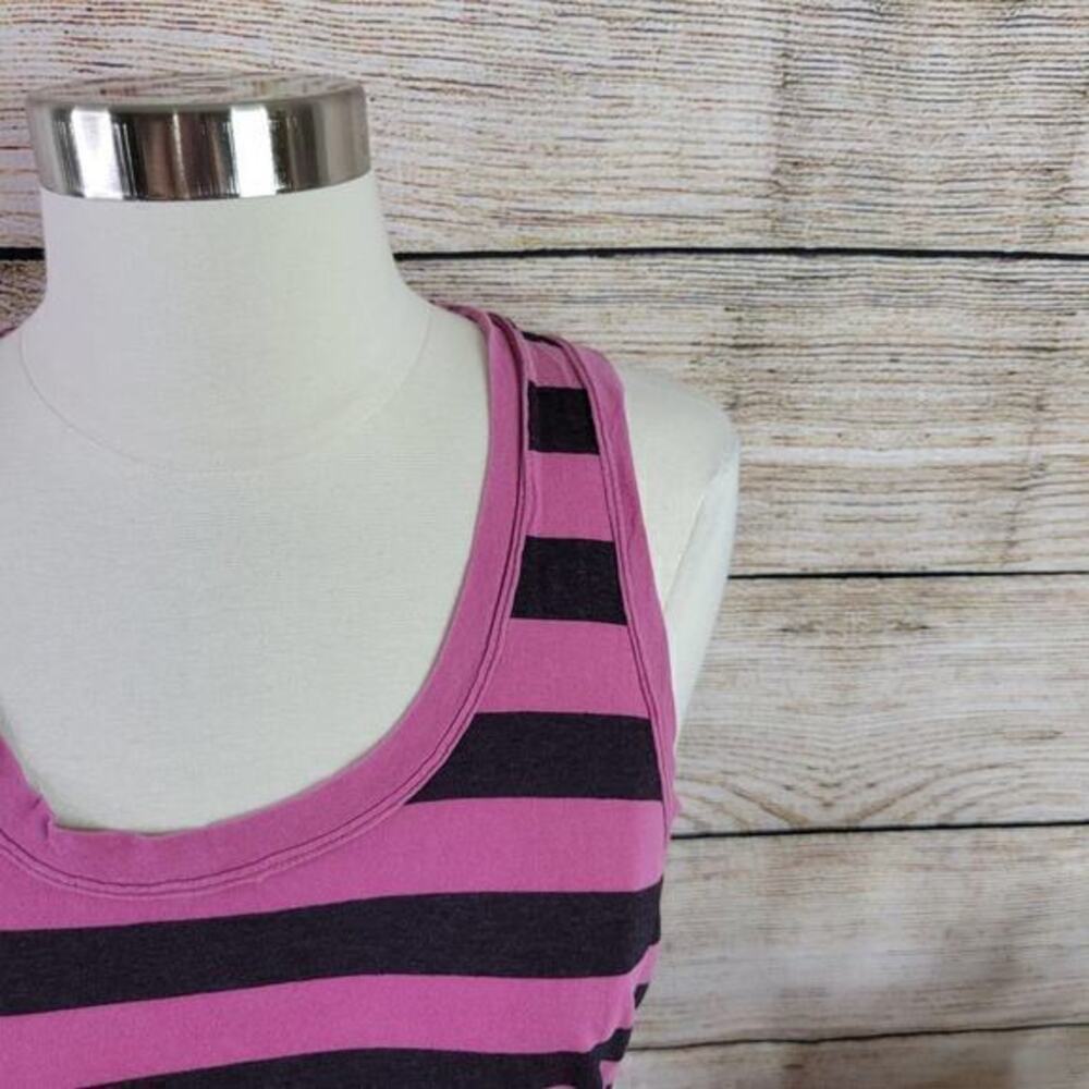 Splendid Women's Striped‎ Pink Purple SheerRacerback Top Size Small - Picture 4 of 5